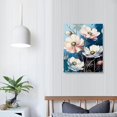 thumbnail image 3 of Shiartex Fall Decor Indigo Flower Canvas Print Canvas Wall Art Picture 16x20in for Living Room Bedroom 16x20in, 3 of 3