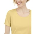 thumbnail image 2 of Karen Scott Women's Cotton Short Sleeve Scoop Neck Top Citron Aura (Citron Aura, S), 2 of 3
