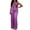 Purple, variant on Satin Jumpsuits for Women V Neck Sleeveless Dressy Jumpsuits Cinched Waist Wide Leg Evening Party Summer Outfits Silver L