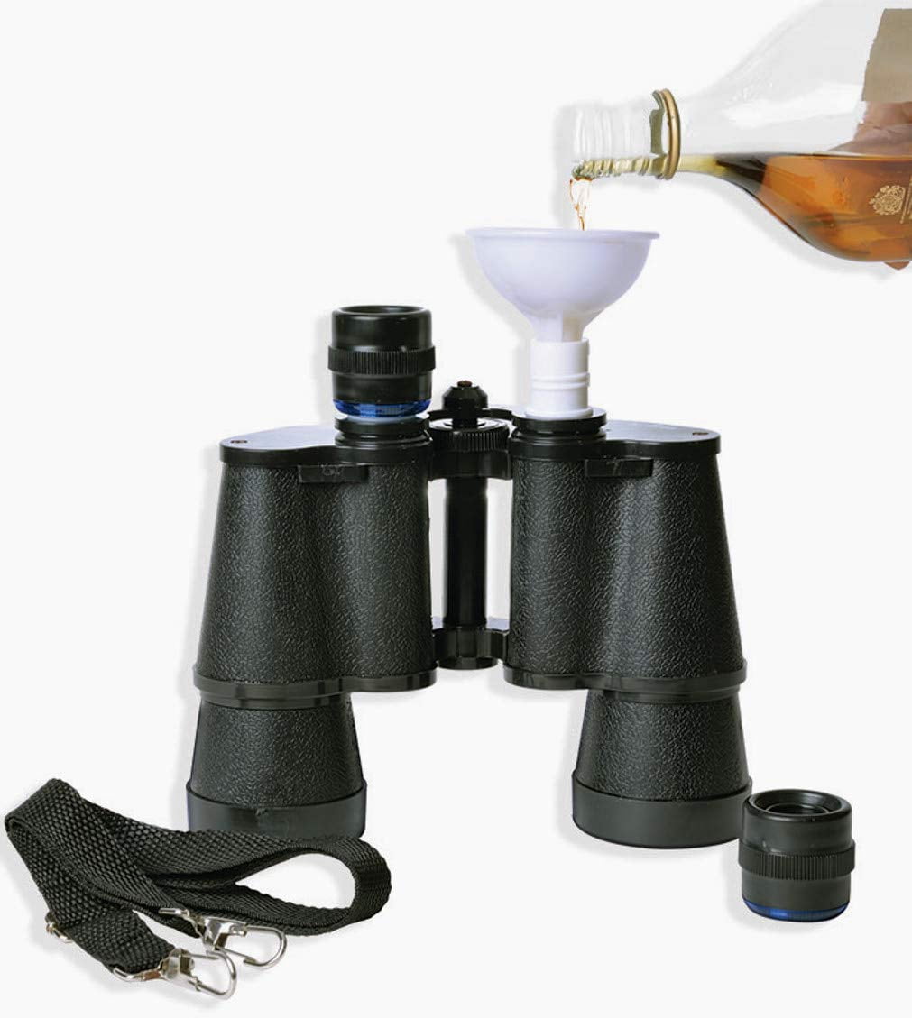 Hidden Alcohol Binoculars Flask Double Barreled Parties Events
