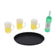 thumbnail image 1 of Accesorios en miniatura de muñecas Vino de vía y botella Cazas de bebidas Escena de vida Mini House Accesorios para bebidas para cafés, 1 of 9