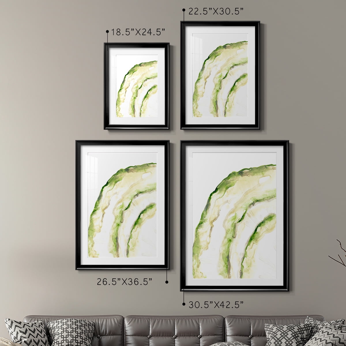 Wexford Home Lichen Halo I Premium Framed Print, 26.5" x 36.5" - Ready to Hang, Black (Set of 2)