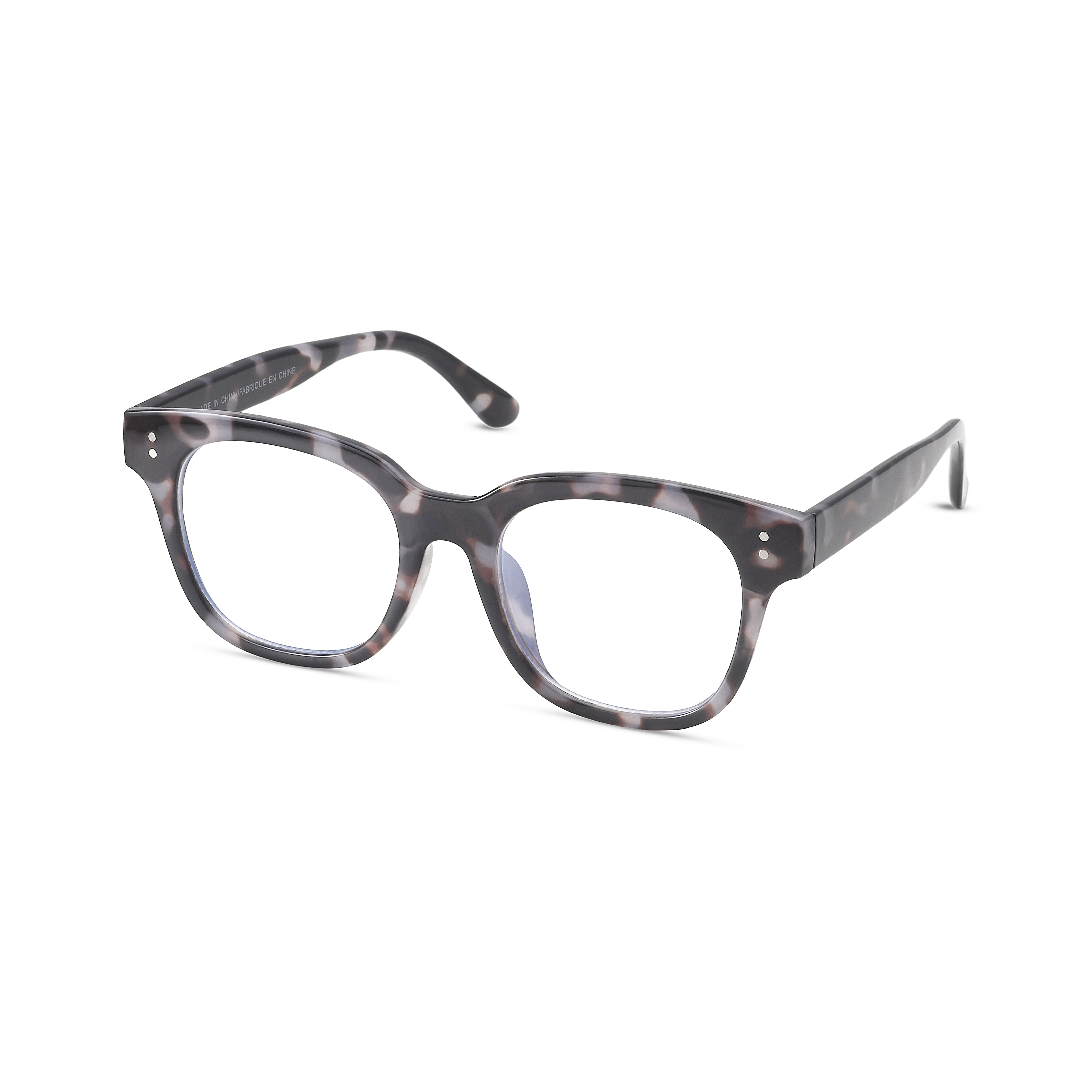 TWELVE Eyewear Oversized Unisex Frames Blue Light Blocking Lens Grey Tortoise Glasses