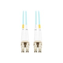 Eaton Tripp Lite Series 10Gb Duplex Multimode 50/125 OM3 OFNP Fiber Patch Cable (LC/LC) - Aqua, 10 m (32.8 ft.), TAA - Patch cable - TAA Compliant - LC multi-mode (M) to LC multi-mode (M) - 10 m - fiber optic - duplex - 50 / 125 micron - IEEE 802.3ae/OM3 - halogen-free - aqua - for P/N: N286-10G-SR-C