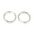 thumbnail image 2 of 50 pair Resistant 202 Stainless Steel Huggie Hoop Earrings Hypoallergenic Earrings with 316 Surgical Stainless Steel Pin Stainless Steel color 10 Gauge 25x2.5mm Pin: 1mm Inner Diameter: 20mm, 2 of 3