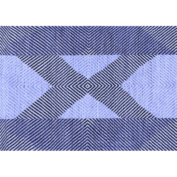 Ahgly Company Indoor Rectangle Abstract Blue Contemporary Area Rugs, 3' x 5'