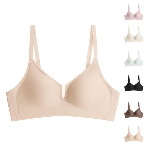 Stamzod Wireless Bras for Women No Underwire Push Up Bra Seamless Sport Bra Supportive Everyday Bras