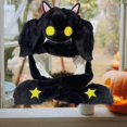 thumbnail image 4 of Sombrero orejas de felpa Salvador para Halloween invierno Negro, 4 of 6