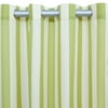 Jordan Manufacturing 54" x 96" Kiwi Green Stripe Grommet Semi-sheer Outdoor Curtain Panel