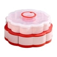 thumbnail image 1 of SIfdSeng Divided Serving Tray That for Dips & Party Appetizers Rotating Snack Container with Lid Lazy Organizer Veggie Fruit Tray for Kitchen Travel and and Picnic, 1 of 8