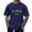 Navy, variant on ibuvkizy Mens Graphic Tees Short Sleeve Crew Neck Casual Letter Print Summer Pullover Army Green,L