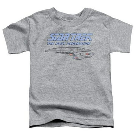 

Trevco Star Trek-Distressed Tng - Short Sleeve Toddler Tee - Heather- Medium 3T