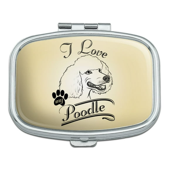 I Love My Poodle Rectangle Pill Case Trinket Gift Box