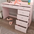 thumbnail image 4 of Boahaus GRWM Diana Pink Makeup Vanity with 7 Drawers, Mirror, Lights & Charging Station, 4 of 7