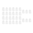 thumbnail image 1 of Fundas transparentes para dedos, 30 protectores de dedos de silicona para guitarra con orificios de aireación, protector de punta de dedo para guitarra, salida de alta intensidad, 1 of 8
