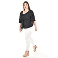 thumbnail image 2 of Blusa detalle de moño Roman Fashion /Tallas Extras, 1832 (Negro) negro 42, 2 of 5