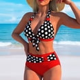 thumbnail image 7 of vigerkar Women's Two Piece Bikini Sets Push Up Halter Bikini Bathing Suit Adjustable 2 Piece Swimsuit (Red, XL), 7 of 7