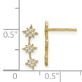 thumbnail image 3 of 14K Yellow Gold Madi K Cubic Zirconia Star Drop Bar Dangle Post Earrings, 3 of 7