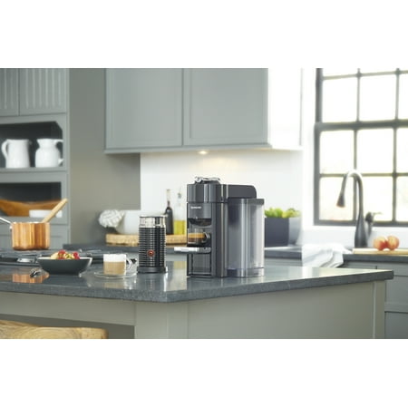 Nespresso - Vertuo Coffee and Espresso Maker by De'Longhi with Aeroccino Milk Frother - Black