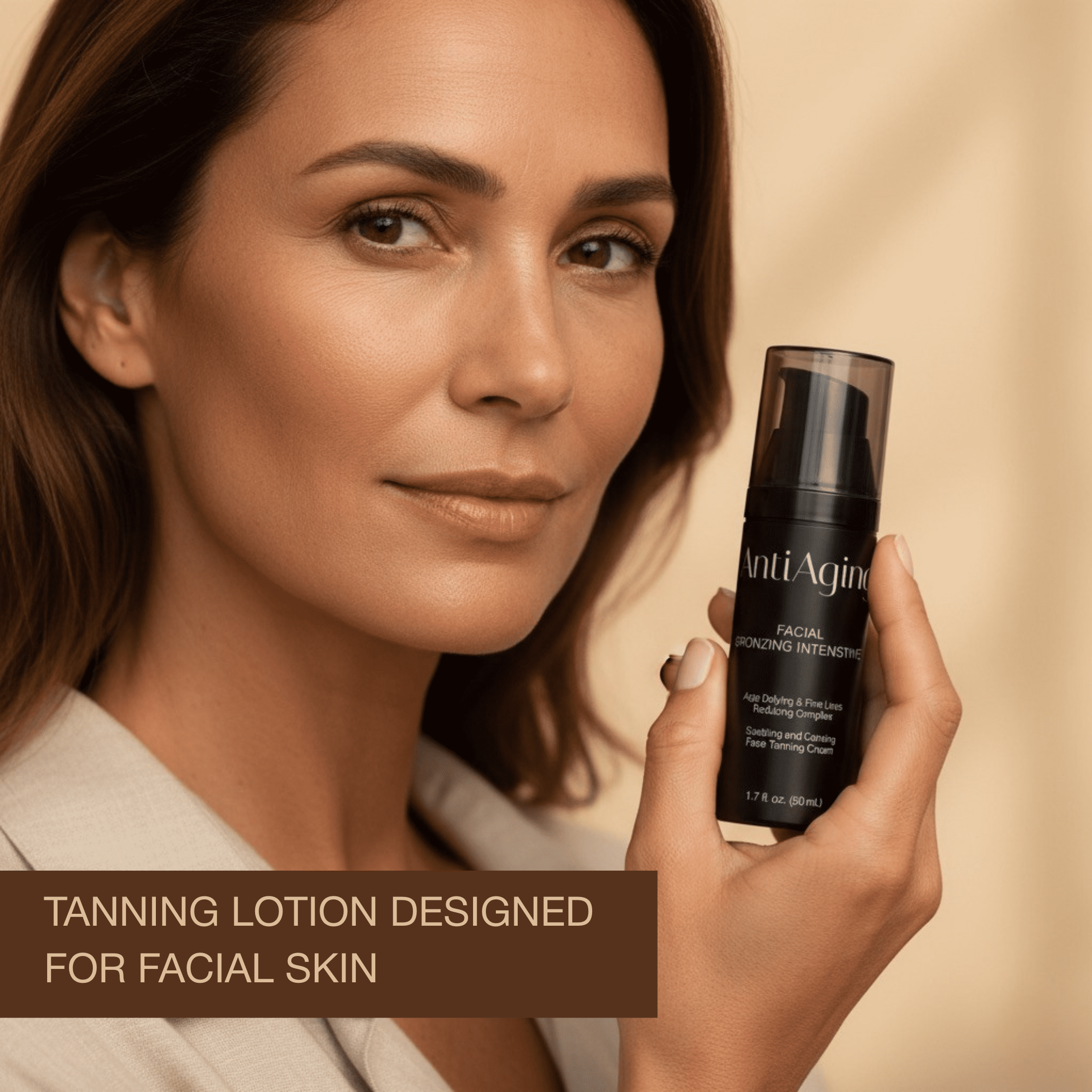 Onyx Anti-Aging Face Tanning Accelerator Lotion with Bronzer, 1.7 fl oz