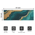 thumbnail image 5 of Teal Marble Gold Line Pattern Door Rugs,Washable Non Slip Door Mats Indoor,Decorative Door Mats,Entry Mat Indoor for Entrance,Bedroom,Kitchen,Bathroom,16"x47", 5 of 6