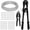 100ft, variant on 1/8 Stainless Steel Cable Kit, 150ft 1/8 Wire Rope with Crimping Tool & Cutter, Turnbuckle Wire Tensioner Kit, 7×7 Strands Aircraft Cable for Deck Railing, String Light Hanging, Curtain