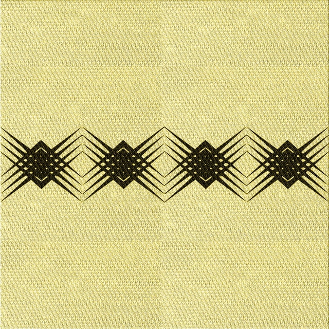 Ahgly Company Tapis d'Intérieur Lavable en Machine Carré Transitionnel Jaune Soleil, 5 Pieds Carré