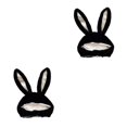 thumbnail image 1 of Advancent Adorable gorro con capucha con orejas de conejo de algodón para momentos de selfie llenos de diversión 65x02 pulgadas Negro 21.65x11.02 pulgadas 2Conjunto, 1 of 6