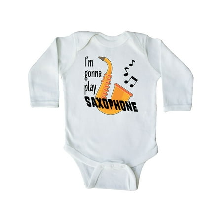 

Inktastic I m Gonna Play Saxophone- music Gift Baby Boy or Baby Girl Long Sleeve Bodysuit
