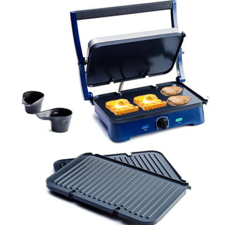 Blue Jean Chef 1800W Indoor Reversible Grill & Griddle with Lid Open Box