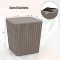 thumbnail image 2 of Costway 11.5 Gallon Water-proof Deck Box with Removable Lid Storage Container Side Table, 2 of 9