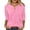 Pink, variant on Purcolt Womens Tops 3/4 Sleeve V Neck Button Down Henley Shirts Business Casual Outfit Basic Tees Summer Top