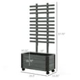 thumbnail image 6 of imerelez Gray Raised Garden Bed with Trellis and Wheels: Perfect for Vine Plants, Flowers, and Climbing - Ideal for Outdoor Planting, 6 of 9