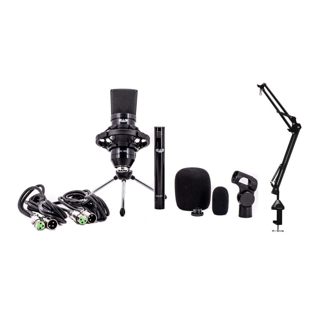 Paquete de micrófonos CAD GXL1800 y GXL800 con soporte Boom Arm