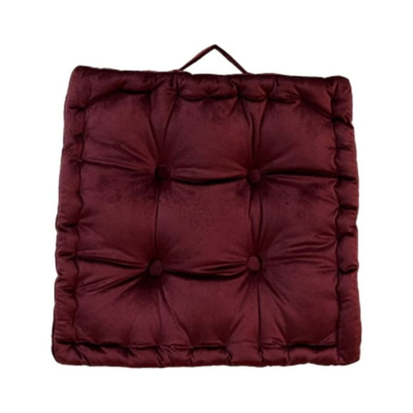 Tatami de puf cuadrado Injueey cómodo para una vida acogedora almohada de Cojín de Tatami de apoyo duradero vino rojo 42*42 cm espesor 10 cm