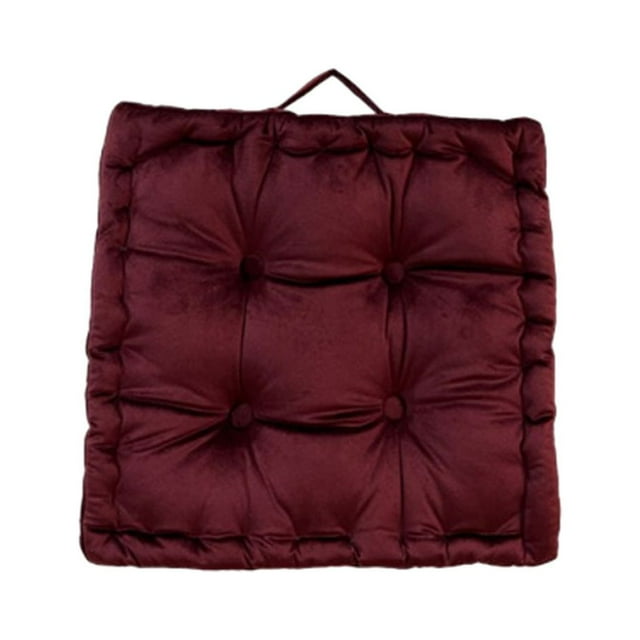 Tatami de puf cuadrado Injueey cómodo para una vida acogedora almohada de Cojín de Tatami de apoyo duradero vino rojo 42*42 cm espesor 10 cm