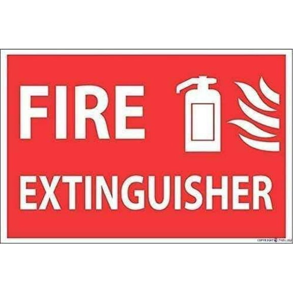 Indication warning sign Fire: Water Wall Art Outdoor Indoor 12x8 Inches Metal tin sign