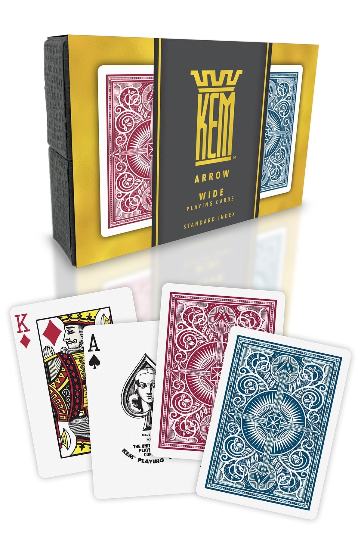 KEM ARROW ワイドトランプ スタンダードインデックス Kem Arrow Red and Blue Playing Cards, Wide - Walmart.com