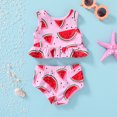 thumbnail image 3 of Happy Town Toddler Baby Girls Clothes Summer Sleeveless Two-Piece Swimsuit Sets Kids Bathing Beach Suit, 3 of 7