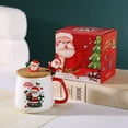 thumbnail image 4 of Generic Festive Ceramic Coffee Cup, Christmas Ceramic Mug Snow Globe Cups with Handles for Tea Coffee Hot Cocoa Xmas Birthday, Winter Themed Large Drinkware Teacup, 4 of 7
