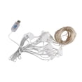 thumbnail image 1 of Cadena de luces LED para cortina con control remoto por USB, 300 luces, 8 modos de colores, alambre de cobre, 3 x 3 m, 1 of 14