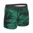 thumbnail image 4 of Uemuo Green Leave Fern Pattern Men's Boxer Briefs,Trunk Anti-Chafing,Comfortable, Durable, and Stylish Underwear-Large, 4 of 9