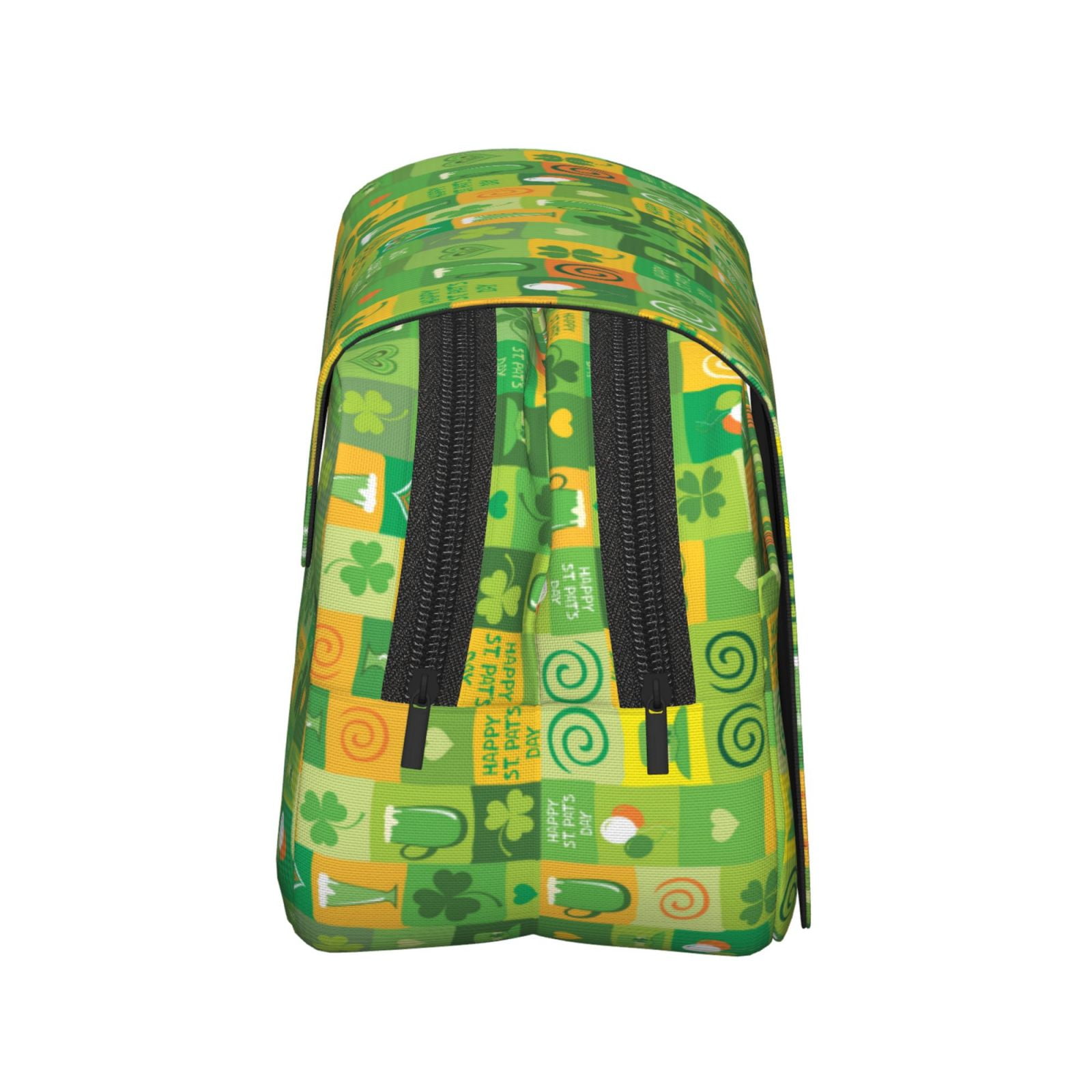 Rateoe St. Patrick's day Pattern Double Clamshell Pen Case, Storage Organizer with Two Zipper Compartments– Holds Up to 50 Pencils & Pens