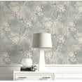 thumbnail image 3 of Harry & Grace Grey Floral Blossom Peel and Stick Wallpaper - 27 in. W. x 18 ft. L. Roll, 3 of 7