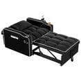 thumbnail image 6 of 3-in-1 Convertible Sleeper Chair Bed,Folding Sofa Bed with USB and Phone Stand,Single Recliner with Adjustable Backrest for Bedroom Apartment,Black, 6 of 10