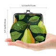 thumbnail image 2 of Pear Stylish and Durable Coin Purse, 0.7 Microfiber with Zinc Alloy Jaws, 4.3x4.7 in/11x12 cm, for Organizing Your Coins - Limited Stock!, 2 of 7