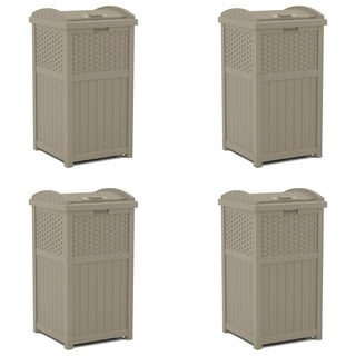 Suncast 39 Gal. Resin Patio Trash Can GH3900 - The Home Depot