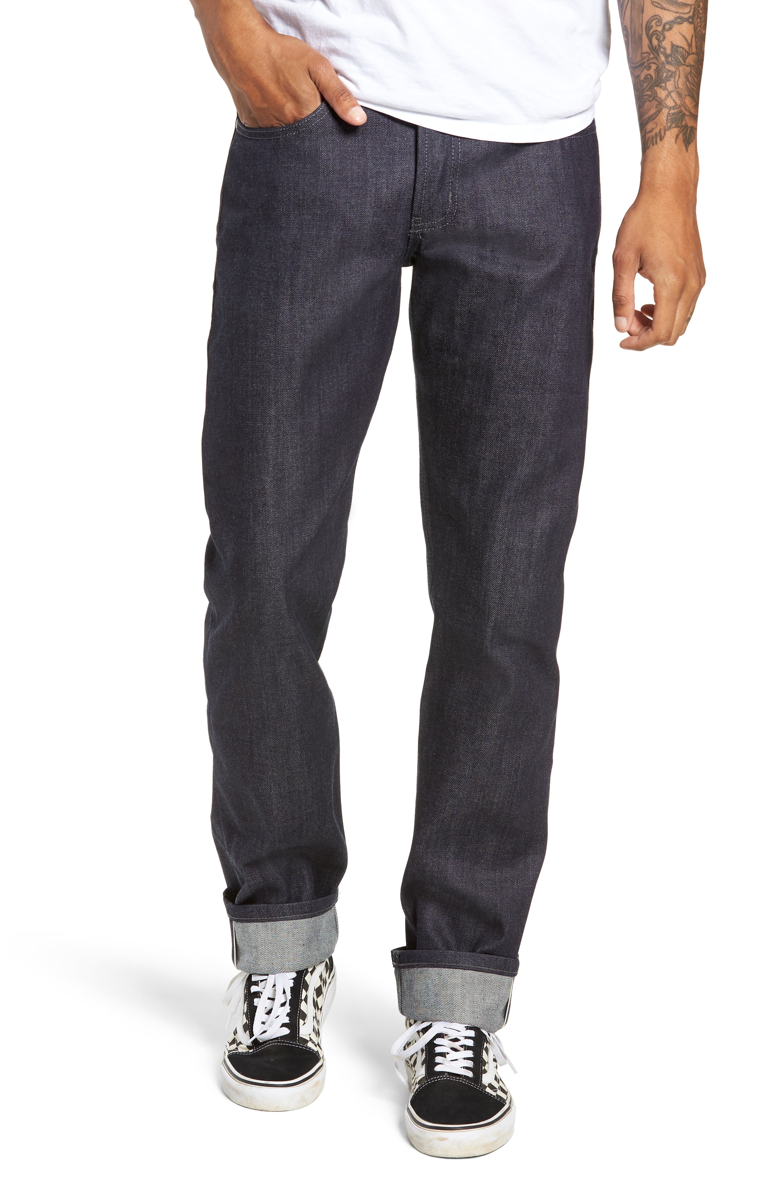 relaxed fit selvedge jeans
