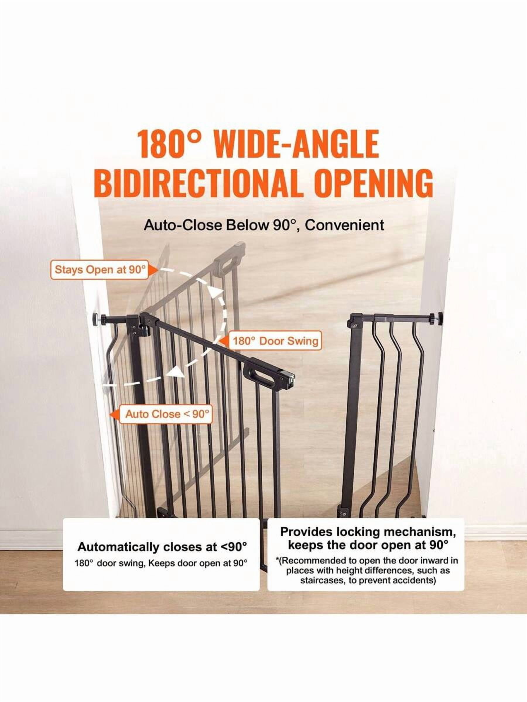 Pet Safety Gate, 29.5" - 51" Wide, 29.5" - 46.4" Wide, 29.5" - 37" Wide, 30" High, Dog Gate For Stairs And Houses, -In Automatic Closing Pet Safety Gate For Children With Pressure Mounting
