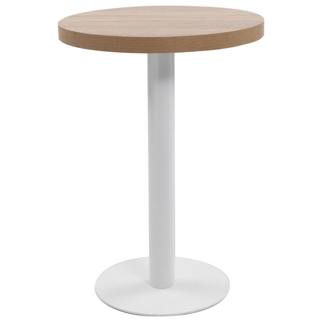 vidaXL Table de Bistrot Brun Clair 60 cm MDF